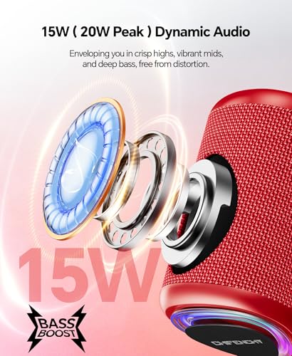 Image of Portable Bluetooth Speaker Beach Essentials: IPX5 Waterproof for Outdoor /Powerful HD Sound /Dynamic Light /All Day Playtime /Wireless BT 5.3 /TWS Pairing, Travel|Camping|Pool Accessorie, School Supplies
