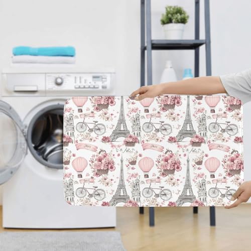 Tapis de salle de bain antidérapants roses doux absorbants pour WC - 7