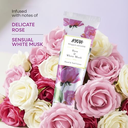 Image of Nykaa Rose & White Musk Hand & Nail Creme 30ml