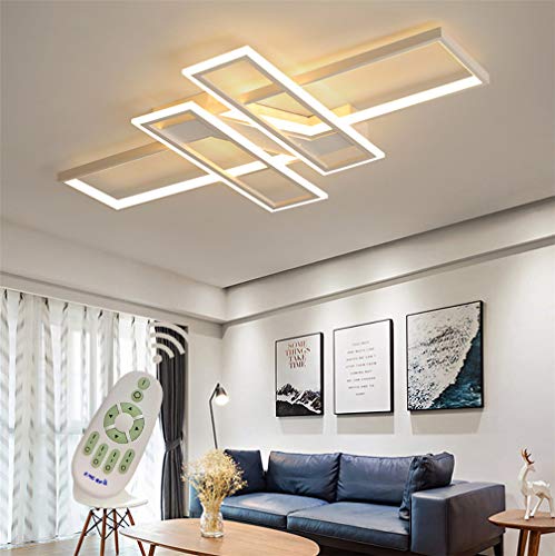 Plafonnier en acrylique à haute transmission lumineuse carré et dimmable pour le salon