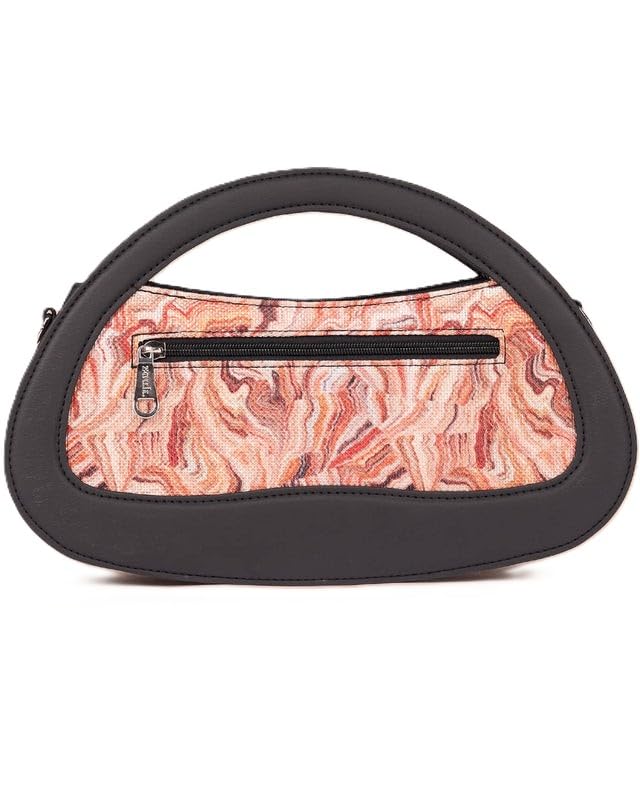 Image of ZOUK Nadia Sling Bag for Women - Stylish Crossbody with Cutout Top Handle | Handcrafted Shoulder Bag with Multiple Pockets & Water-Resistant Lining | Formal & Casual Use |