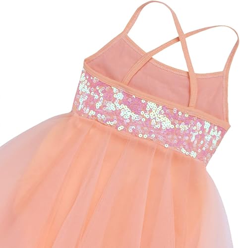 Miniatura 5 de CHICTRY Vestido de baile con falda de ballet brillante para niñas, disfraz de fiesta elegante