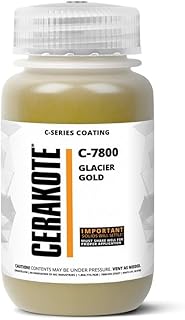 (AIR CURE C-SERIES GLACIER GOLD [ 4oz ] C-7800T Performance Ceramic Technology + Color on All- Metals, Polymers + More