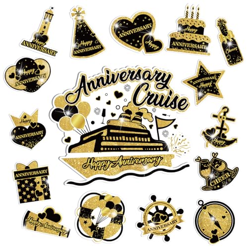 Happy Anniversary Cruise Door Magnets