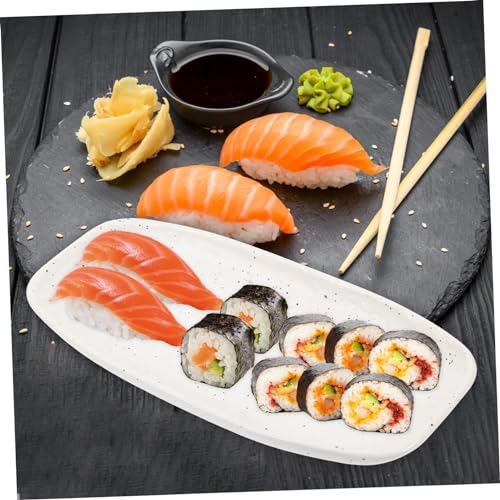 Plato rectangular de cerámica Cabilock para sushi y postres miniatura 3