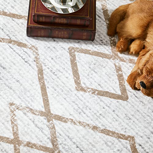 Collact Runner Rug 2X6 Area Rug Taupe Modern Rug Soft Rug Kitchen Indoor Mat Geometric Print Floor Cover Foldable Thin Carpet Non Slip For Bedroom Dining Room Living Room Office Classroom #TOP2