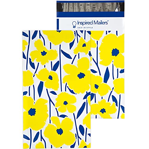 Image of Inspired Mailers - Poly Mailers 6x9-100 Pack - Bold Floral Print - Small Shipping Bags - 6x9 Polymailers - 6x9 Poly Bags for Shipping - Poly Shipping Bags 6x9 Mailers