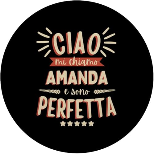 Miniatura 3 de Amanda Idea Regalo Personalizzata Amica Nome Divertente PopSockets Standard PopGrip