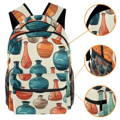 Sac à dos ordinateur portable et scolaire imprimé bowling multicolore