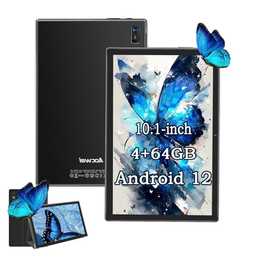 fezawio Tableta de 10 Pulgadas, Tableta Android 12, Ocho núcleos, 4GB Ram + 64GB ROM, TF 512GB,...