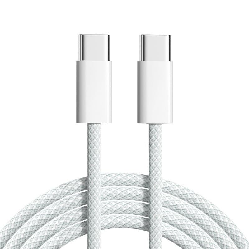 Premium Braided, USB-C to USB-C Fast Charge Cable, 480 MBPS Speed, for Apple iPhone 17,16,15/17,16,15 Pro/15,16 17 Pro Max, iPad Samsung Galaxy,