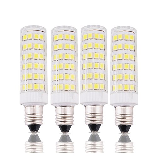 Bonlux 6W Dimmable E11 Mini Candelabra LED Bulbs 45W Equivalent Warm White T3/T4 Mini Candelabra E11 Base, Omni-Directional E11 Replacement Bulb for Chandelier Landscape Lighting (Pack of 4)