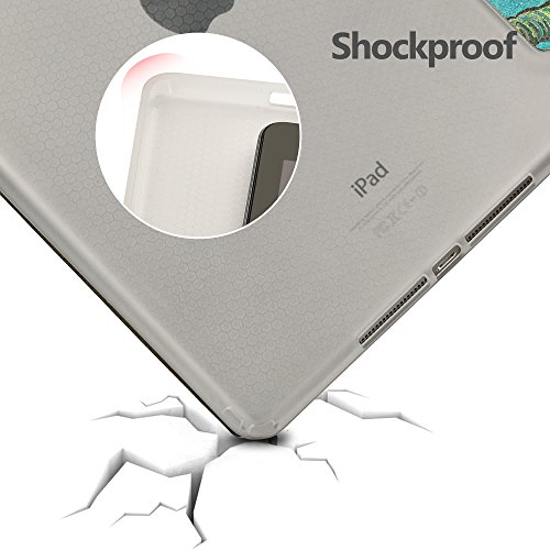 Ruban Case Compatible With Ipad (9.7-Inch, 2018/2017 Model) - Ultra Slim Lightweight Smart Shell Standing Cover With Auto Wake/Sleep Feature, Apricot Blossom #TOP2