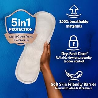 TENA Sensitive Care Extra Coverage Moderate Long Incontinence Bladder Control Pad, 60 Count