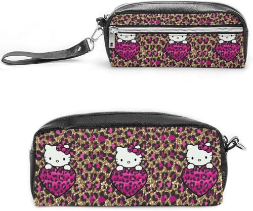 ハローキティ ペンケース 大容量 筆箱 多機能 おしゃれ レザー 革 ペンポーチ 男の子 女の子 子供 シンプル ツール 高校生 大学生 社会人用 中小学生