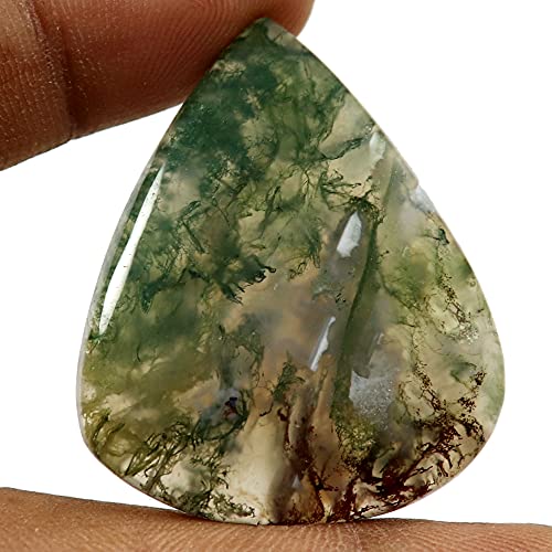Cabochon agate mousse véritable pour remplacer vos pierres ternes
