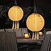 Produktbild LED Solar Lampion Garten Laterne, 25cm Lampions Außen,Hängende Garten Lampions,IP55 Wasserdicht LED Solar Laterne für Hochtzeit, Terrassen,Party Dekoration