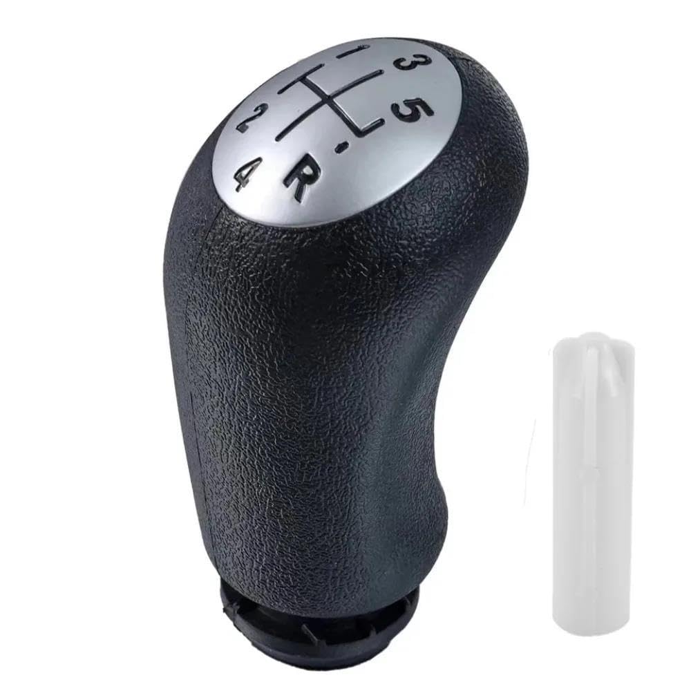 SXQPOCAR Gear Shift Knob 5 Speed Gear Shift Knob Lever Shifter Handball for Modus for Grand Modus (Depuis 2004) Shift Lever Head(Silver Black Font)