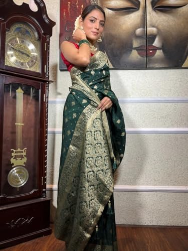 Image of Avantika Fashion Women's Kanjivaram Soft Semi Silk Banarasi Sarees With Blouse Piece.