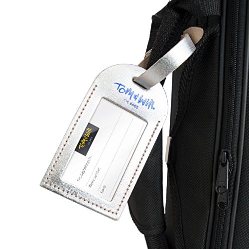 Tom & sera 99ll-710 Cuir étiquette de bagage, Argent Cover