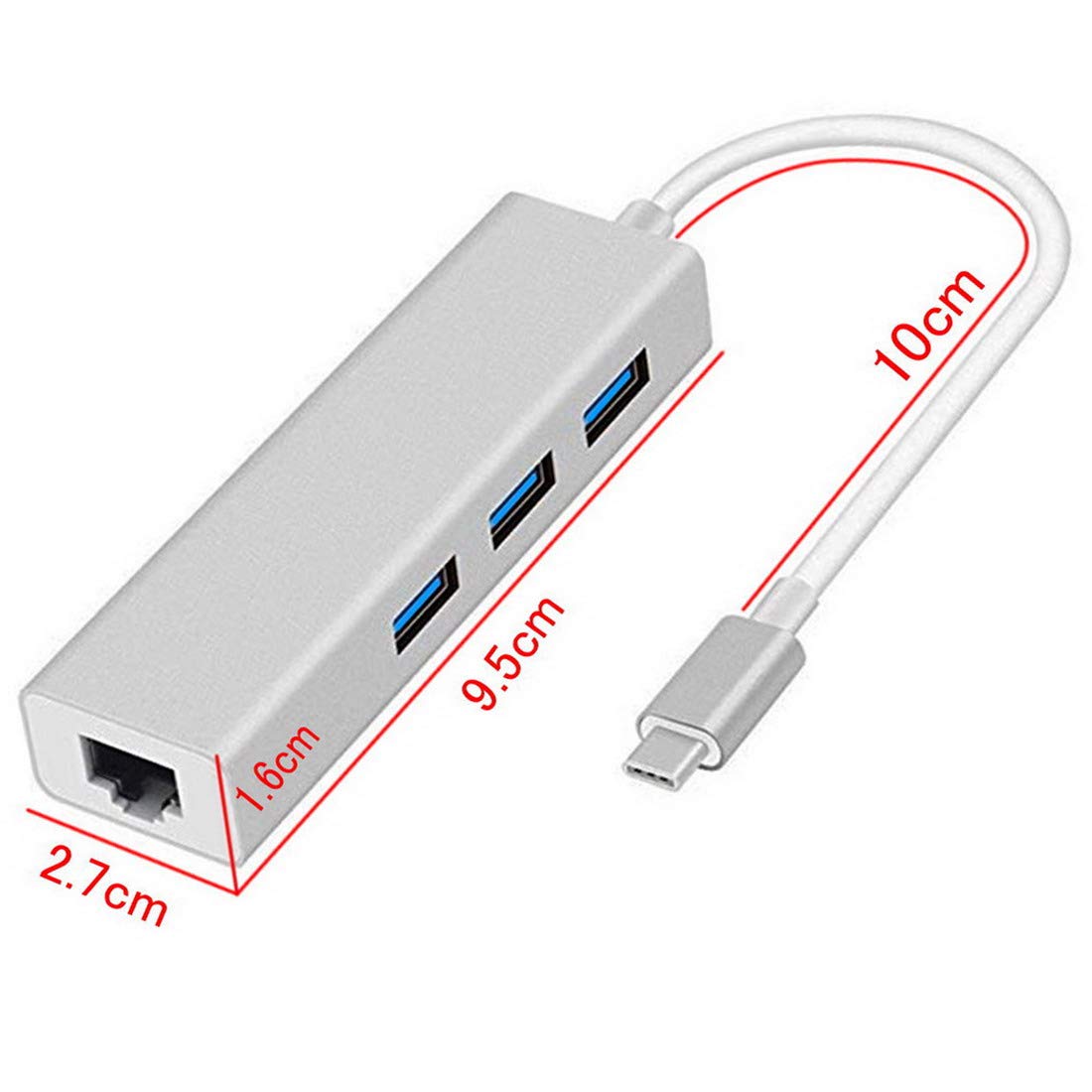 Amazon | USB3.0 HUB 4-in-1 集?器 有線LAN RJ45 変換アダプター