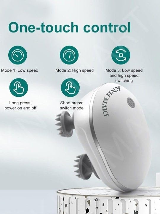 Electric Head, Scalp Massage | Rechargible Head Knana Massage Machine | 3 speed mode handheld, portable, scalp scraper for body massage hair growth, Deep Clean and Stress Relaxes (104) Electric Head, Scalp Massage | Rechargible Head Knana Massage Machine | 3 speed mode handheld, portable, scalp scraper for body massage hair growth, Deep Clean and Stress Relaxes (104)