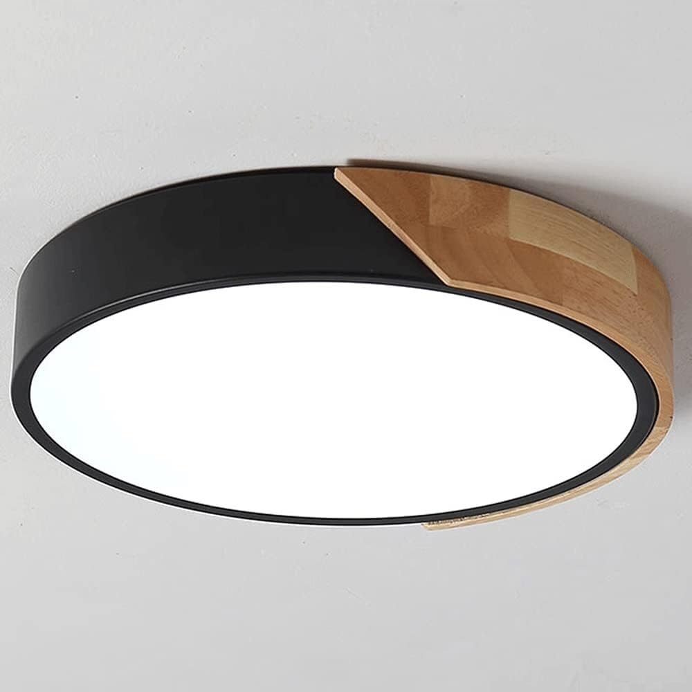 LONGDU Color Macaron Flush Mount LED Ceiling Light Fixture Ceiling Lamp Three-Color Dimming Modern Simple Round Panel Light Home Ceiling Lamp for Bedroom Stairs Hotel Living room kitchen Hallway (Col