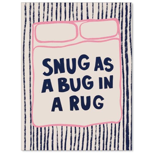 Sleep Striped Canvas Wall Art for Bedroom Decor