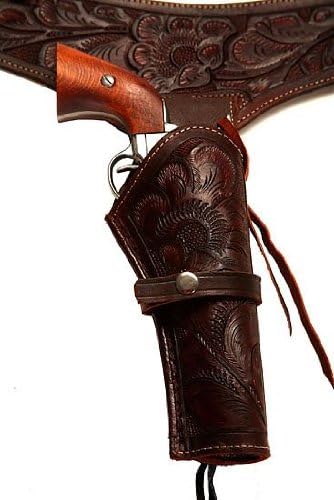 38/357 Caliber Brown Leather Gun Holster Size 44