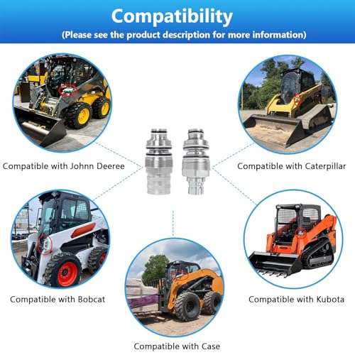 Image of 6679837 6680018 Hydraulic Coupler Set Compatible with Bobcat