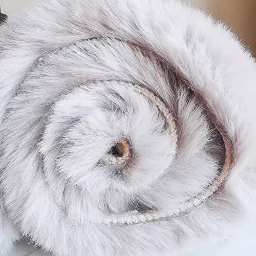 Ghouse Ultra Soft Faux Rabbit Fur Rug 2X3, Machine Washable Area Rugs For Bedroom Fluffy Rugs For Living Room, No-Shedding Carpet Sheepskin Rug Grey #TOP4