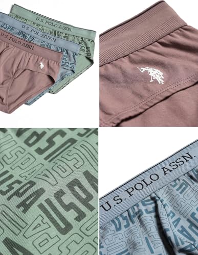 Image of U.S. Polo ASSN. Mens OEB17 Moisture Wicking Cotton Underwear Briefs - Pack of 3