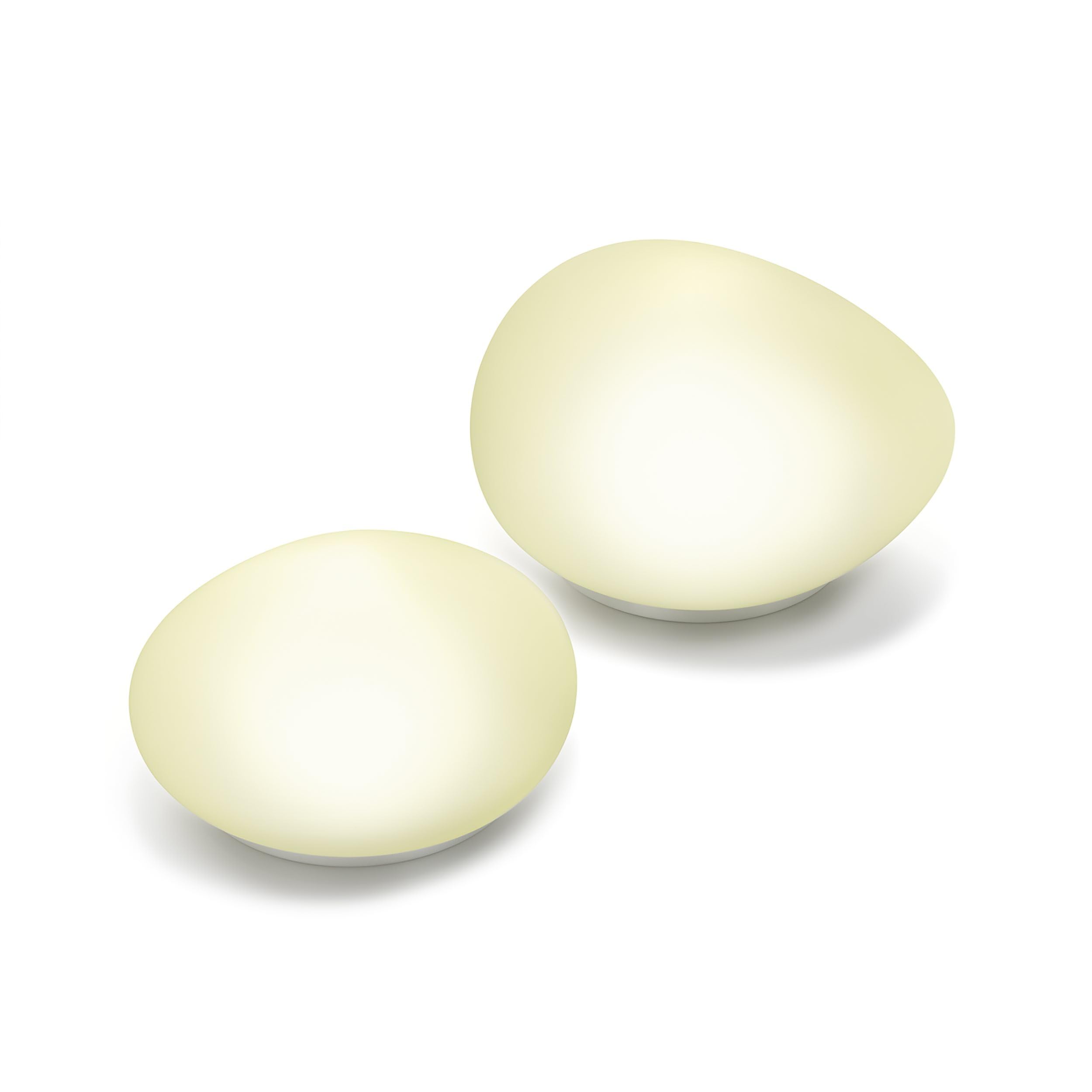 Set di 2 luci in vetro temperato con 2 luci di colore bianco neutro, 4100 K, decorazione da giardino, con luci solari, esotec 102084