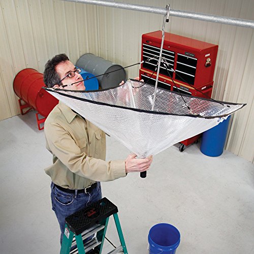 Image of PIG Roof Leak Diverter Tarp Kit - Umbrella-Style Leak Diverter - 30 inch x 30 inch - Clear - TLS461-CL