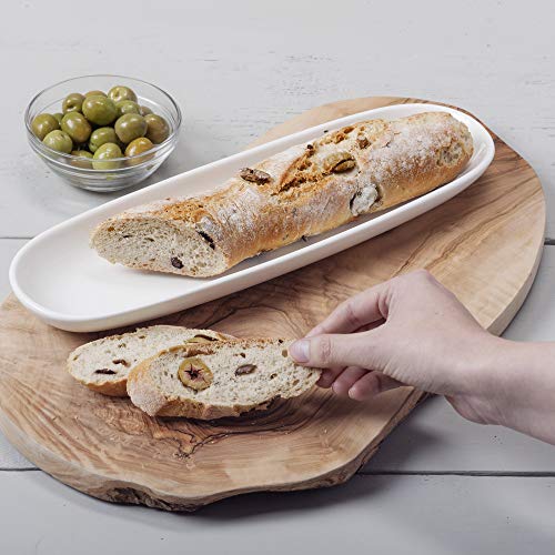 WM Bartleet & Sons 1750 T175 Traditional Porcelain Baguette, Bread and Party Serving Plate 36cm – White - Image 2