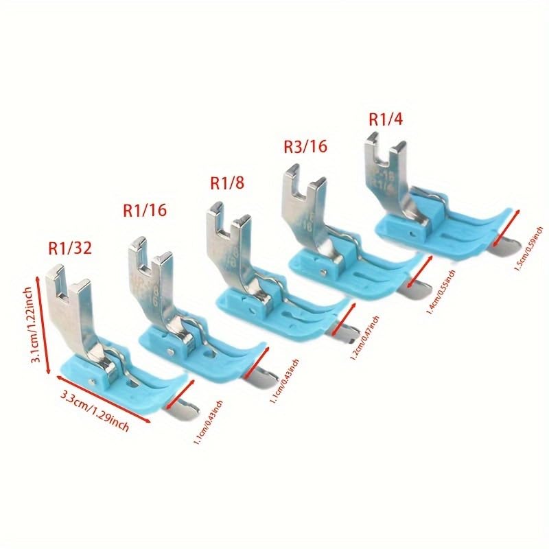 Set 5 Piezas Pies Prensatelas Industrial Para Máquina De Coser miniatura 4