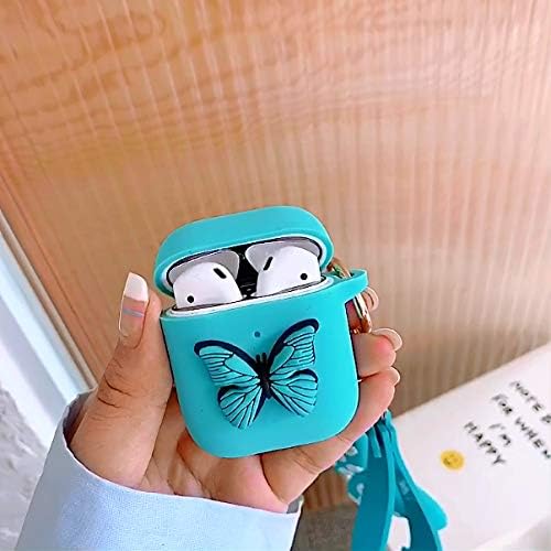 Miniatura 3 de Compatible con funda de mariposa AirPods, a prueba de golpes, funda de silicona 3D para Airpods 2 y 1, funda de carga para mujeres y niñas, regalo