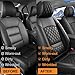 SHOUXIU Car Seat Covers Compatible with Nissan Rogue 2008-2025 2026 - Full Set 5 Seats Luxury Leather All-Weather Seat Cushions & Protectors, Waterproof & Breathable, Airbag Compatible (Black)