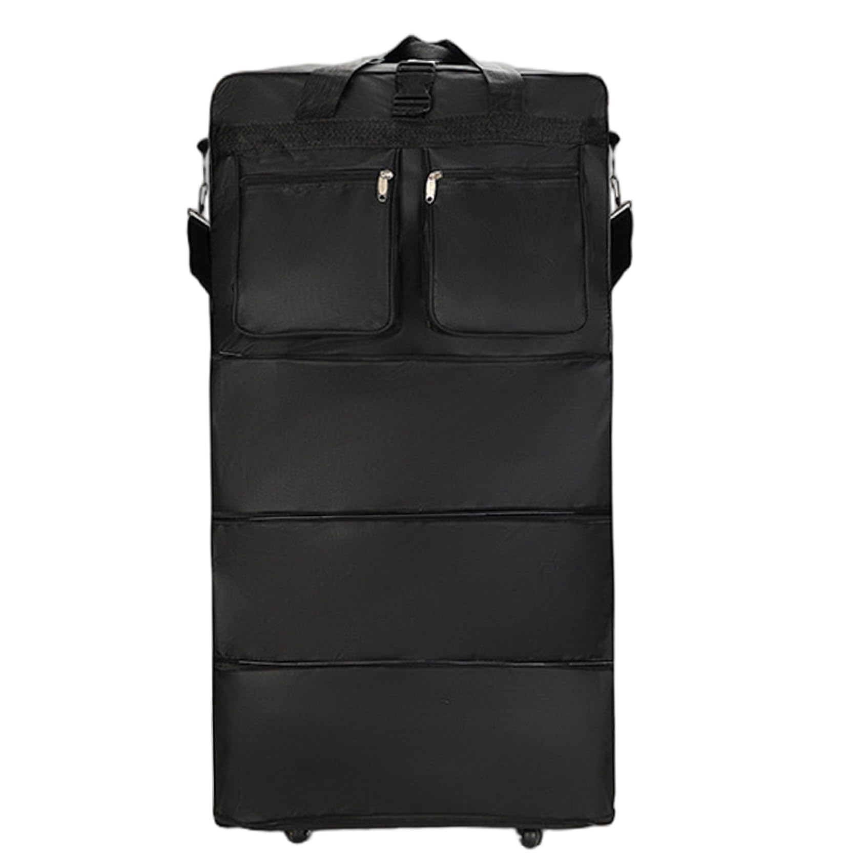 StaZamor Collapsible Luggage with Wheels Waterproof 3 Tier Foldable Suitcase Expandable Travel Bag with Handle Strap Rolling Duffel for Trips Storage