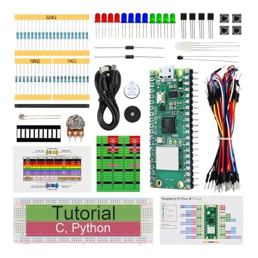 Freenove Basic Starter Kit for Raspberry Pi Pico W (Included), Dual-core Arm Cortex-M0+ Microcontroller, 386-Page Detailed Tutorial, 142 Items, 55 Projects, Python C Code