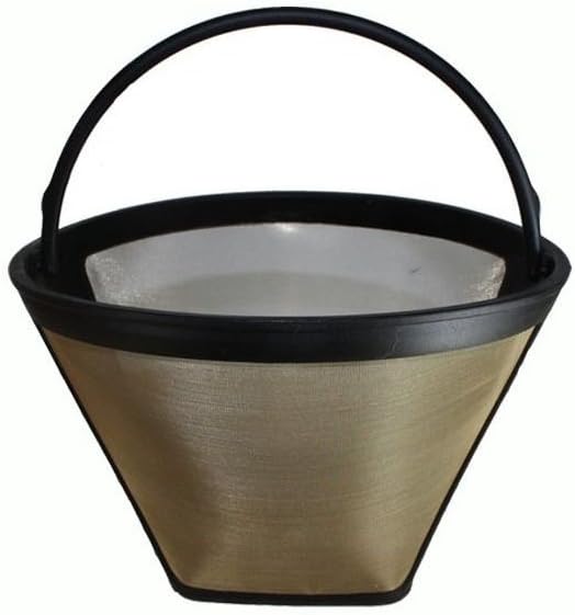 KRUPS Gold Tone Coffee Filter Fits KRUPS coffee makers model numbers KM720D50, KT720D50, 253, 466, 467, 458, and 144