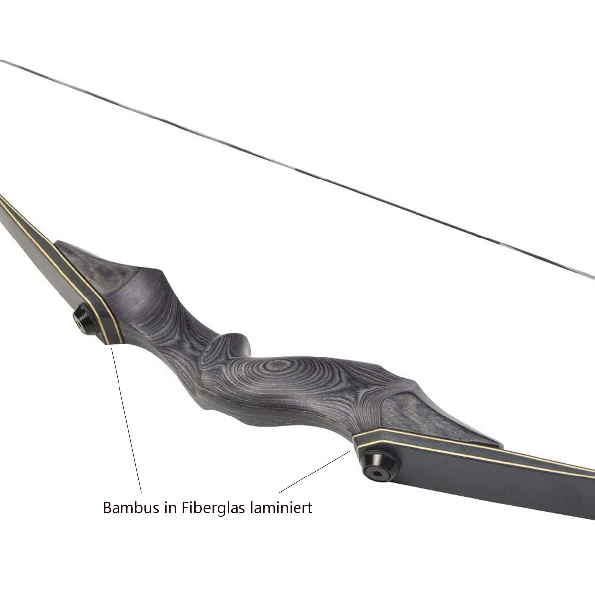 Obert 60 Zoll Bogenschießen Takedown Langbogen 25-60lbs Rechte Hand Jagdbogen Sportbogen Traditionell Holzbogen für Erwachsene (35lbs)