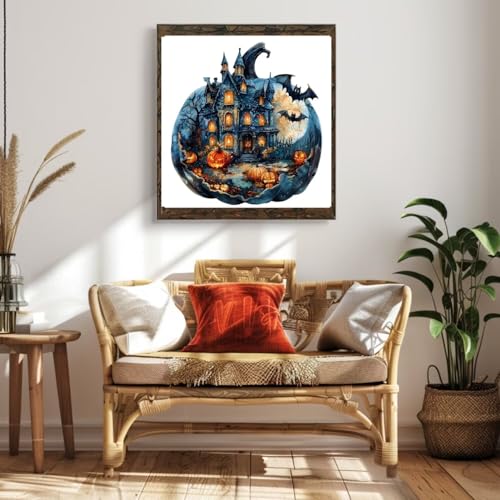 Jollitot Wooden Puzzles Adults, Halloween Pumpkin Wooden Puzzles 100 Pieces, Unique Animal Shaped Wood Challenging Jigsaw Puzzles Gifts for Adults, 8.5x7.8in - Image 6