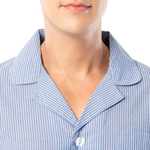 Image of Fruit of the Loom Men's Long Sleeve Broadcloth Pajama Set