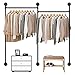 unho Kleiderstange Kleiderständer Wandmontage, industrielles Rohr, Garderobe für begehbaren Kleiderschrank Wand, Wandgarderoben für Schlafzimmer Wohnzimmer