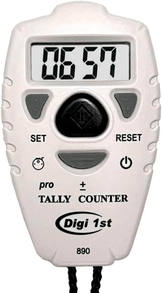TC-890 Digital Tally Counter, Electronic Up Down Clicker, Add/Subtract People & Pitch Counter for Golf, Lap & Knitting (1-Pack)