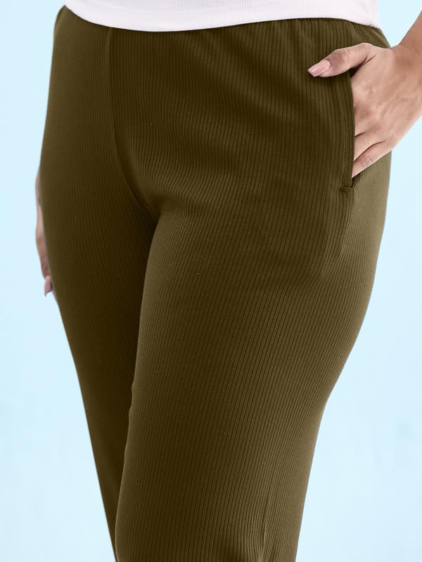 Image of GO Colors Women Rib Pant