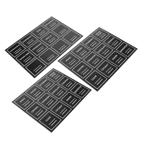 GRIRIW Syrup Sticky Labels 3 Sheets Reusable Labels Easy Maintenance Waterproof Erasable Stickers