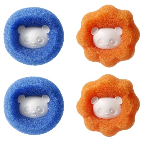 Reccisokz 4-Teilige Haarsammler-Waschmaschine,Haarsammlung Hundewaschmaschine,Haushaltswaschmaschine Und Baumwollfleece-Sammlung Hundehaare,Katze,Plüschwaschmaschine,Wiederverwendbar