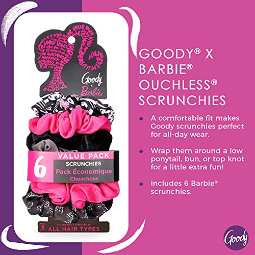 Goody-x-Barbie-Girls-Ouchless-Hair-Scrunchie-6-Count-Assorted-Help-Keep-Hair-In-Place-Hair-Accessories